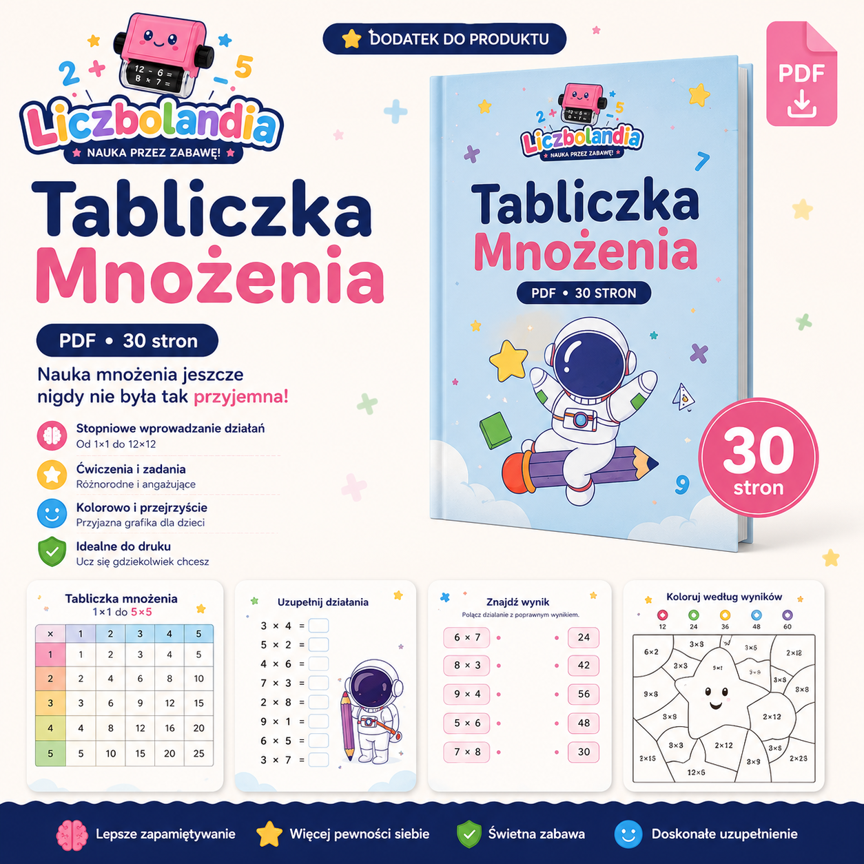 Liczbolandia — Tabliczka Mnożenia, dodatek PDF